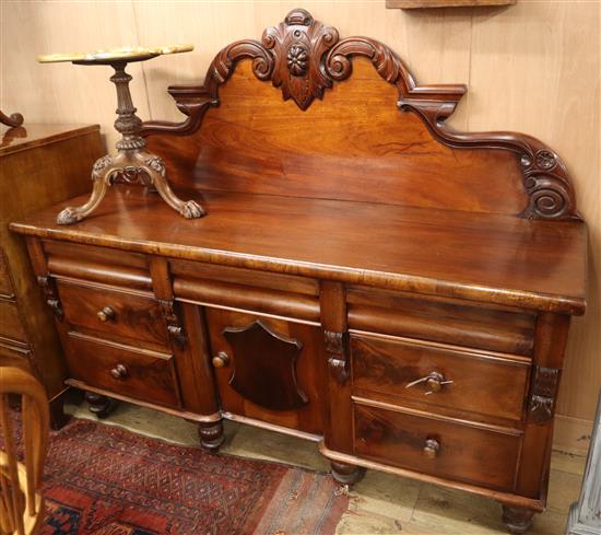 A Victorian mahogany sideboard W.184cm